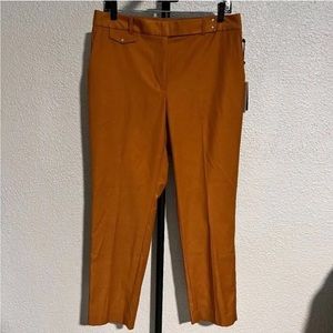 DKNY crop trousers brown gold‎ pants NWT